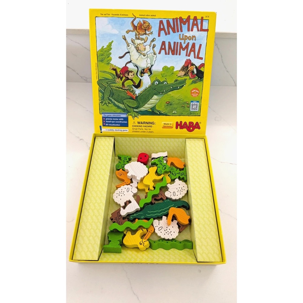COMPLETE HABA Animal Upon Animal Wooden Stacking Game – Made in Germany